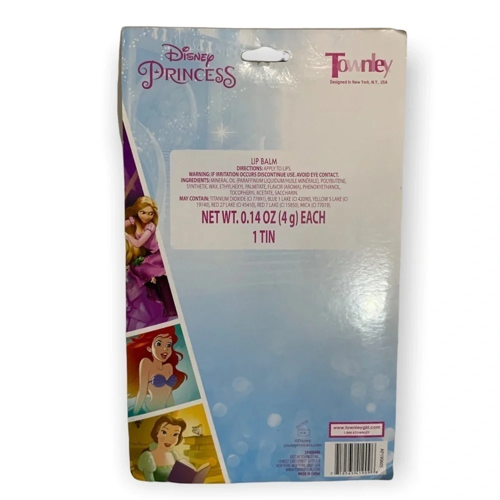 Disney Princess 5-Piece Kids Flavored Lip Balm Tin Gift Set